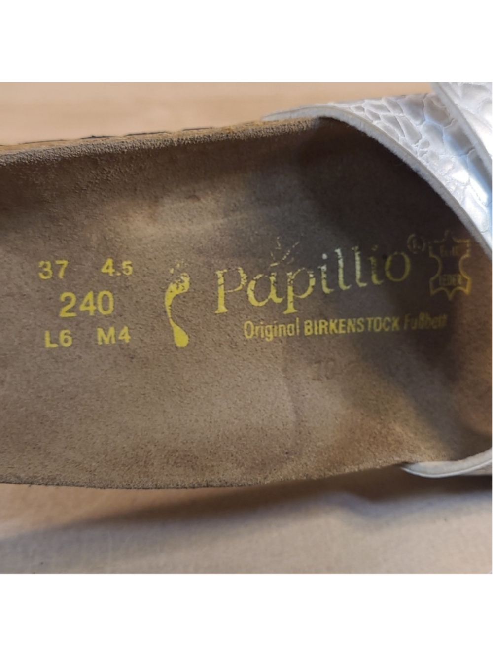 Birkenstock Papillio Madrid Silver Leather Women's Fashion Sandals - Picture 13 of 13